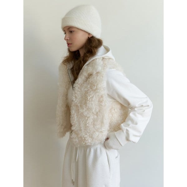 Popo fur vest (ivory)