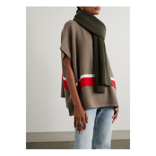 아치4 낸시 골지 캐시미어 스카프 밀리터리 그린 1647597342086558