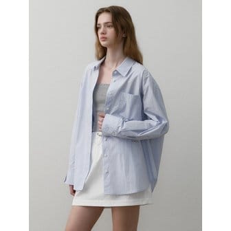오스트카카 오버사이즈 빅포켓 셔츠 블루스트라이프