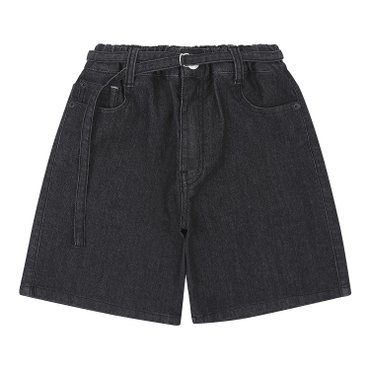 블루테일 AZB2PT02BK 블랙 데님 벨트 쇼츠