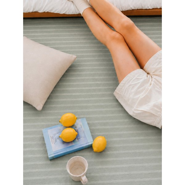 그린비 워셔블 스트라이프 디자인 거실 카페트 러그