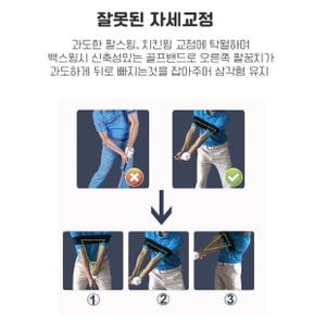 아워트랙 골프 자세연습 교정 치킨윙 암 밴드 팔고정벨트 팔고정밴드 스윙연습기 자세교정 연습기