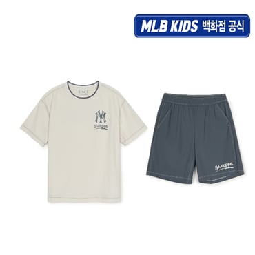 MLB키즈 (백화점 공식)25SS 아웃도어 스트릿 티셔츠세트7AS1B0153-50CRM