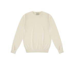 Wool soft round neck knit (Cream)