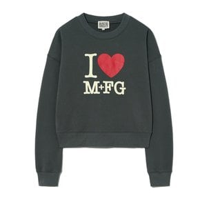 마리떼 여성 I LOVE MFG 크롭 맨투맨 A25 MFG44FSW124 CRC PNK