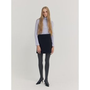 TENCEL WOOL MINI SKIRT - BLACK