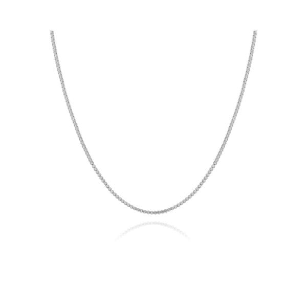 크리스탈헤이즈 박스 체인 실버 목걸이 40cm