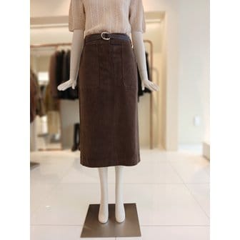 CC콜렉트 [여주점] 씨씨콜렉트 벨티드코듀로이H라인스커트e254msd135