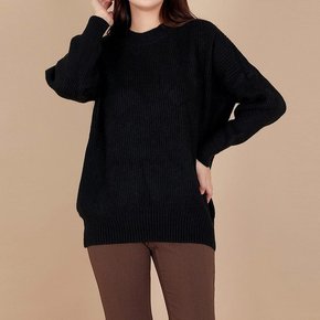 여성 골지 라운드 오버핏 긴팔 니트 맨투맨_GT8705