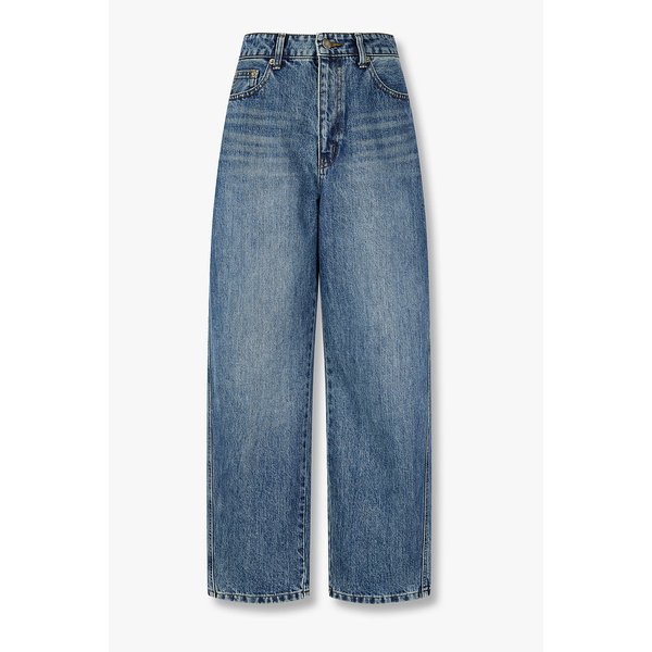 로고 패치 커브드 데님 팬츠 7115455X01143