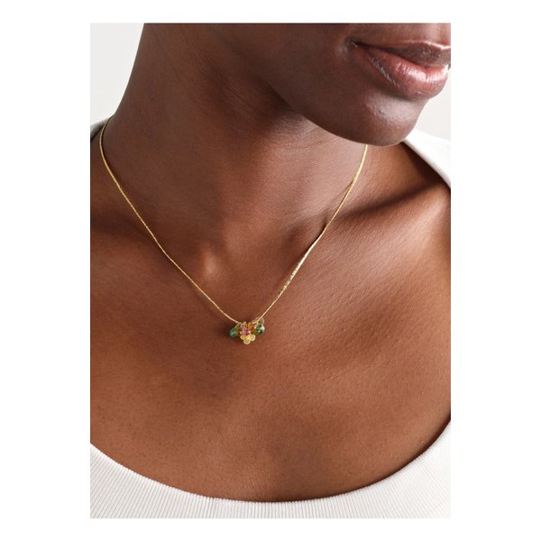 피파 스몰 18k 골드 토르말린 코드 네크리스 멀티컬러 1647597336207103