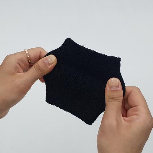 스포츠 땀흡수 손목아대 10cm 블랙 테니스손목밴드 손목아대(1)