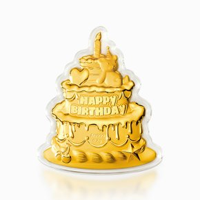 순금 선물 생일 케이크 골드바 24K 0.2G