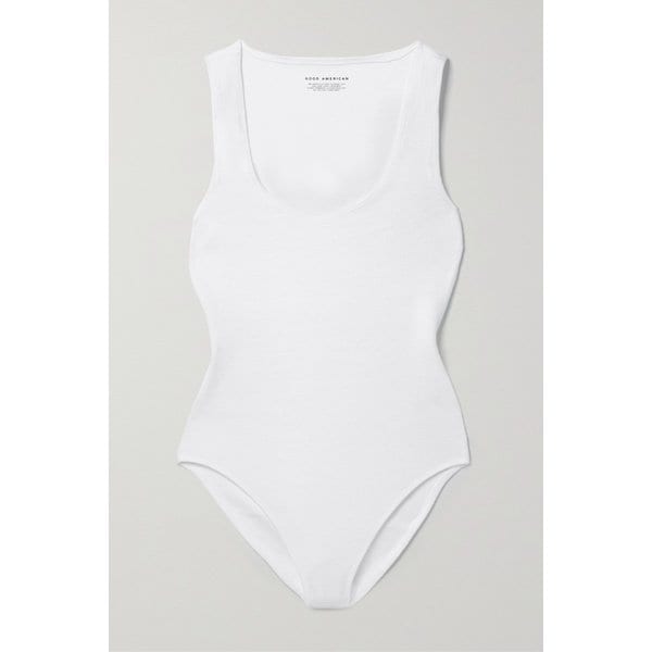 굿아메리칸 필 굿 리브 코튼 블렌드 바디수트 1647597298620430