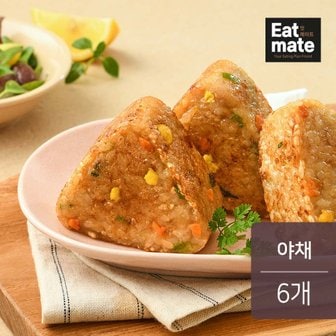 잇메이트 닭가슴살 찰현미 구운주먹밥 야채 100gx6팩(600g)