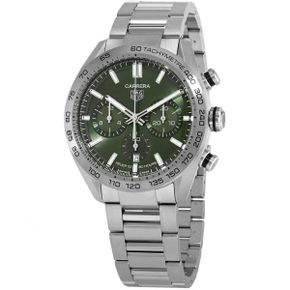 미국 태그호이어 시계 Tag Heuer Carrera 크로노그래프 Automatic Green Dial Mens 워치 CBN2A10