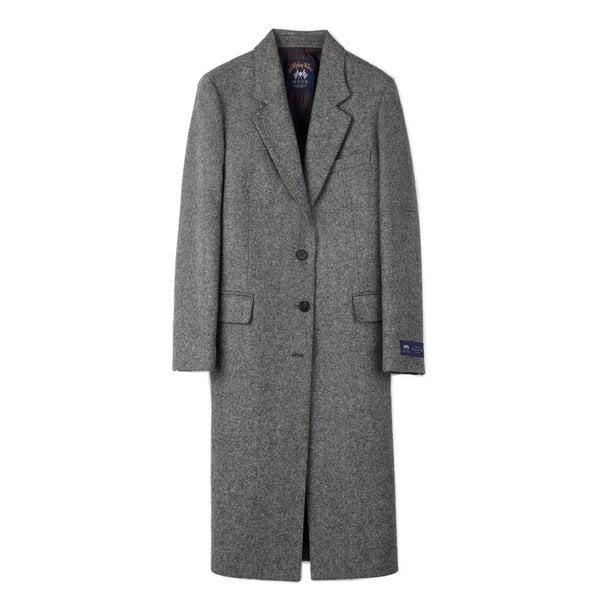 헤링본 싱글 코트 - 그레이