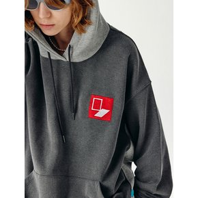 Door`Box Sweat Hoody (Mix-Chacoal)