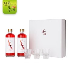 전남 대대로 진도홍주 375ml 2본 잔2 40도 선물세트