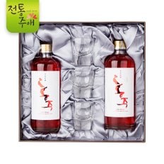 전남 대대로 진도홍주 375ml 2본 잔2 40도 선물세트