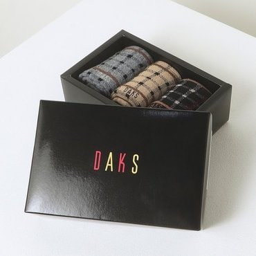 닥스 DBSS5E410BK [여성장목3족] 면혼방 3색 체크패턴 장목 3족세트