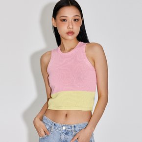 [TOPGIRL] TG COLOR BLOCK SLEEVELESS KNIT TANK_T316TP112(MW)