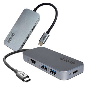 4포트 USB C타입 멀티 허브 맥북 아이폰 UMHUB-4in1