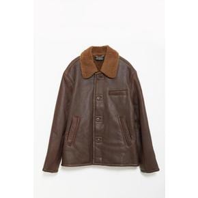 24FW 아워레가시 가죽 자켓 M4249AR RUSTIC GRAIN BROWN SHEARLING