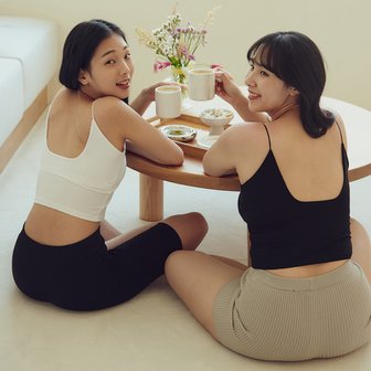 마른파이브 날마다 모달 코튼 캡내장 크롭 백리스 나시 2일팩 4일팩