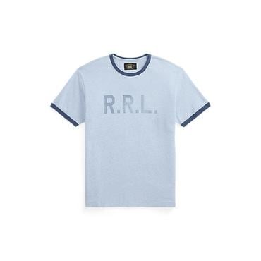 DOUBLE RL 로고 저지 링어 티셔츠(MNRRTSH1N820175400)