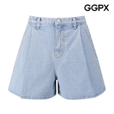 GGPX 다트 플레어 숏 데님 팬츠 (GP7PT019F)