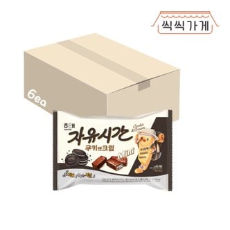 씩씩가게 자유시간미니 쿠키앤크림 400g x 6ea 한박스