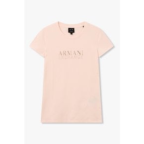 AX여성 엠보 로고 스트레치 슬림 티셔츠A426130508라이트핑크