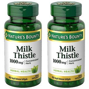 네이쳐스 바운티 밀크씨슬 1000mg Natures Bounty Milk Thistle 50소프트젤 2개