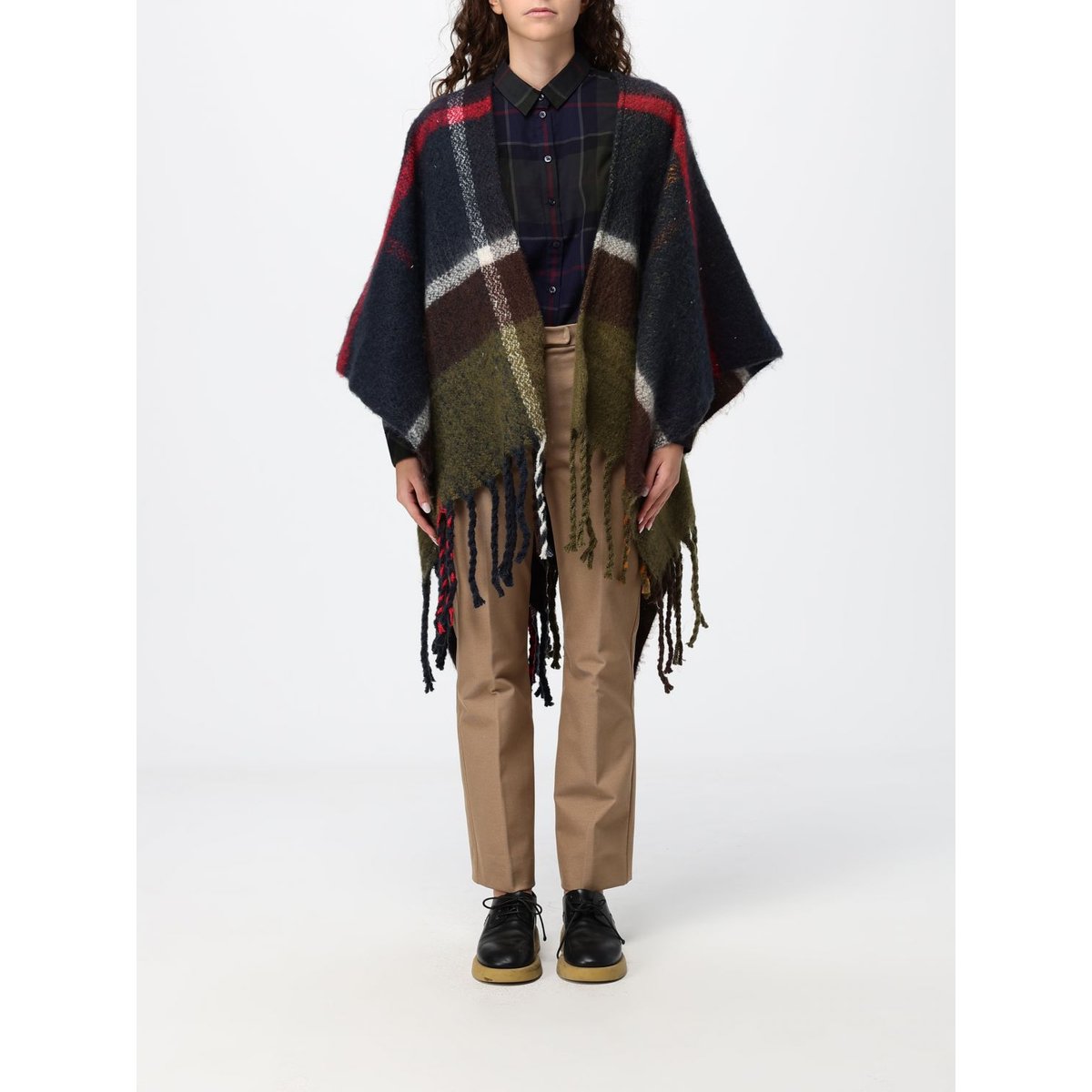 확대된 대표 바버 여성 케이프 FW26 LSC0353 TN12