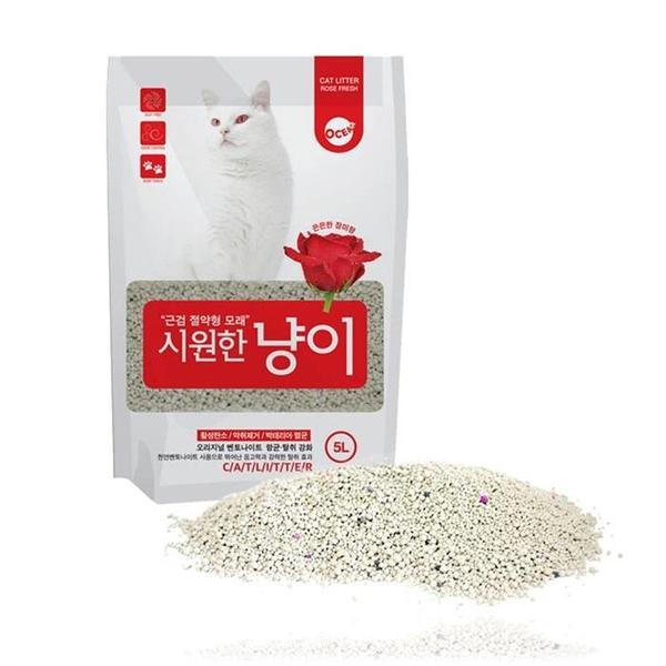 먼지날림X 냥이 벤토 모래 장미향 3개 고양이배변 캣(1)