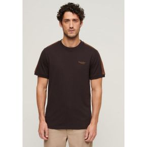 슈퍼드라이 에센셜 로고 레트로 - 프린트 티셔츠 - chocolate plum 브라운 dachshund 탄 8421468