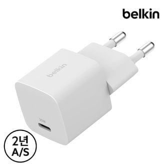 벨킨 25W USB-C PD 3.1 PPS 초소형 C타입 고속 충전기 아이폰 갤럭시 아이패드 충전 WCA012kr