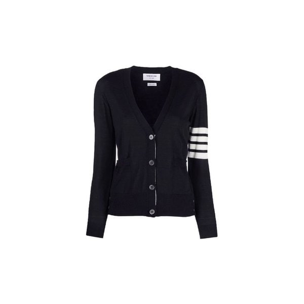 26SS 사선 브이넥 울 가디건 네이비 FKC334A Y1014 415