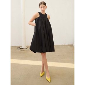 2 Way Balloon Skirt Dress Long_Black