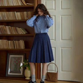 10/18 예약배송_SR_Corduroy pleated skirt_BLUE