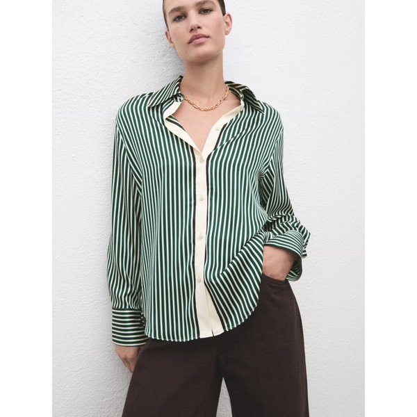 WOMAN 셔츠 MARGARET Green 17087805