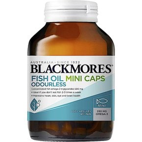 블랙모어스 피쉬 오일 미니 오더리스 Blackmores Fish Oil Omega3 200 소프트젤