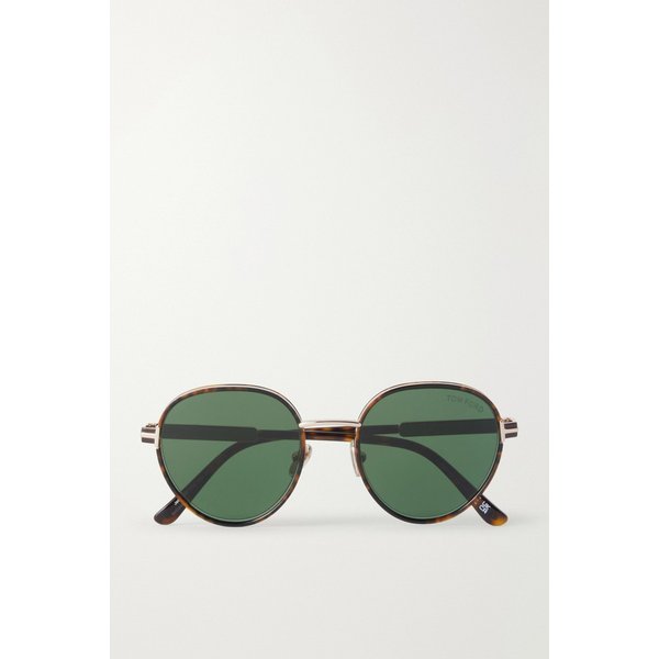 제트-02 라운드 골드톤 톨토이즈쉘 선글라스 다크 브라운 46376663163051477