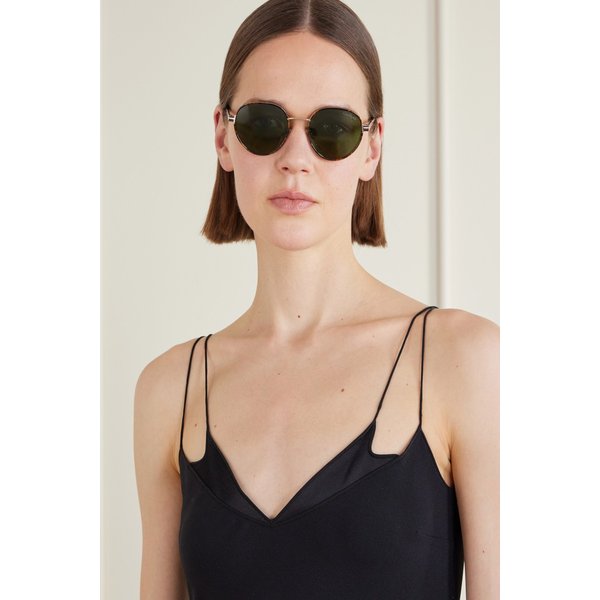 제트-02 라운드 골드톤 톨토이즈쉘 선글라스 다크 브라운 46376663163051477