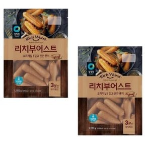 청정원 리치부어스트 1kg x 2개 맛있는 반찬 소시지 식사 혼밥 간편한