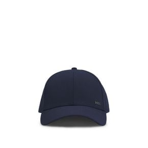 로고 패치 니트 피케 캡 다크 블루