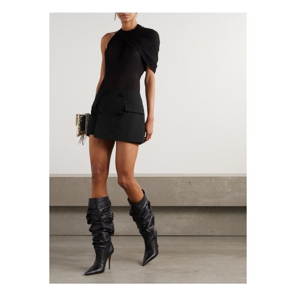 랩 효과 버튼 장식 울 쇼츠 1647597358594712