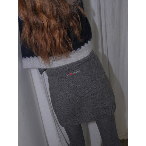 클래식 러브 울 니트 스커트 (Gray)