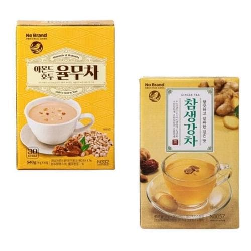 노브랜드 아몬드 호두율무차 30개입 + 참생강차 30개입 학교 사무실 탕비실 티time 디저트 캠핑(1)